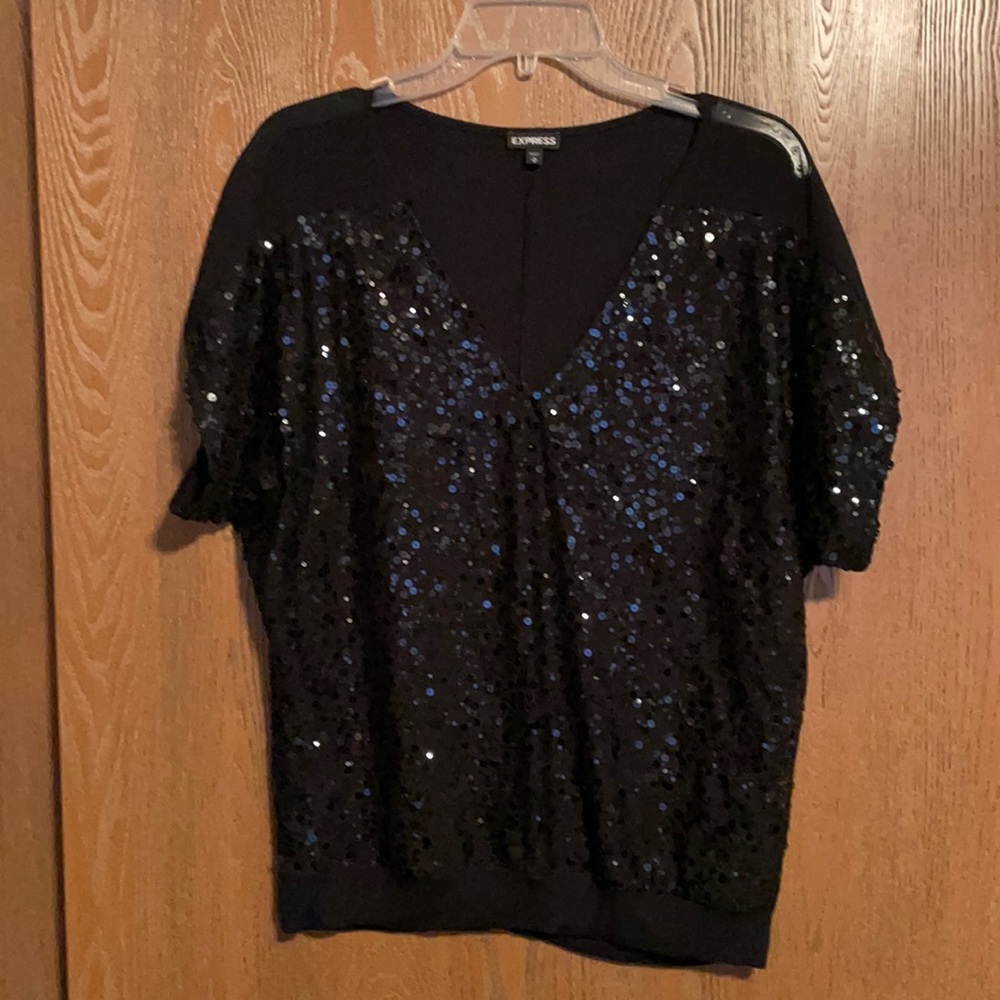 Express Sequin Top- M